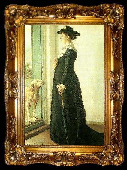 framed  Michael Ancher portraet af min hustru, ta009-2